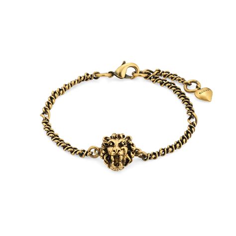 gucci red bead bracelet|gucci lion head bracelet.